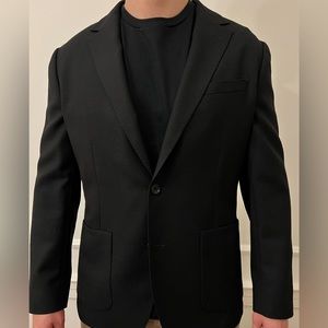 Jetsetter Unconstructed Italian Wool Blazer - Black 42R